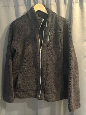 Black Sherpa CK zip up jacket.  MED